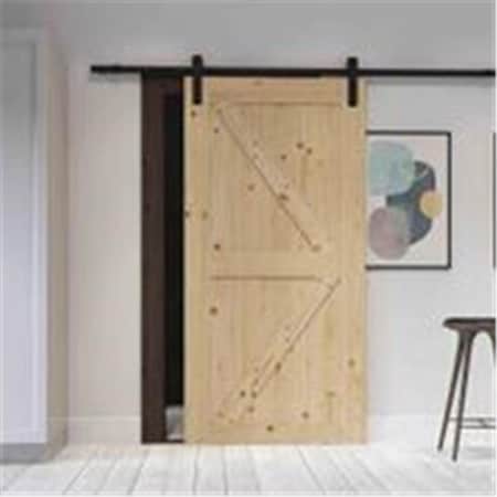 Cuadrado 36 in. Artisan Unfinished with Sliding Door Hardware Kit CU2614654